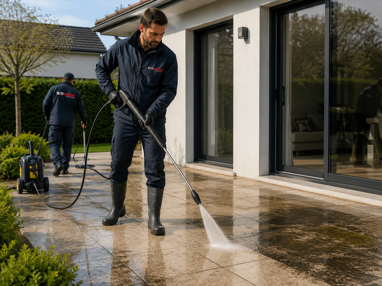 Nettoyage de terrasse, dalle et surface extérieure